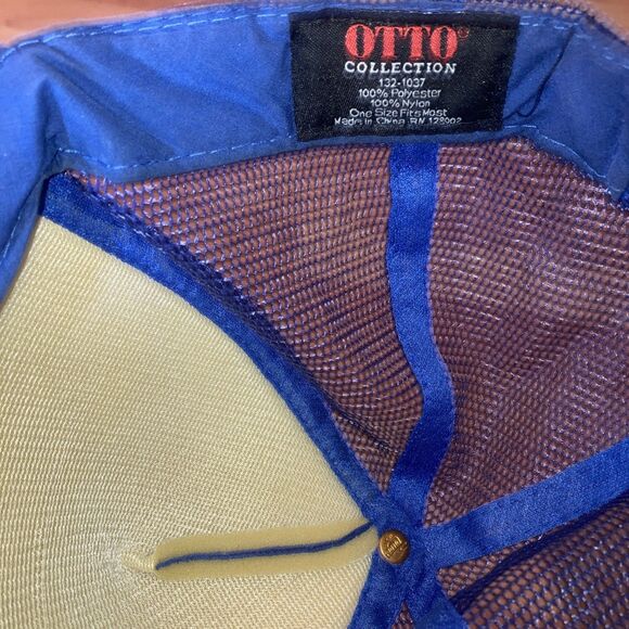 Vintage Pabst Blue Ribbon Beer Snapback Mesh Trucker Hat Men Otto Collection - Picture 5 of 5